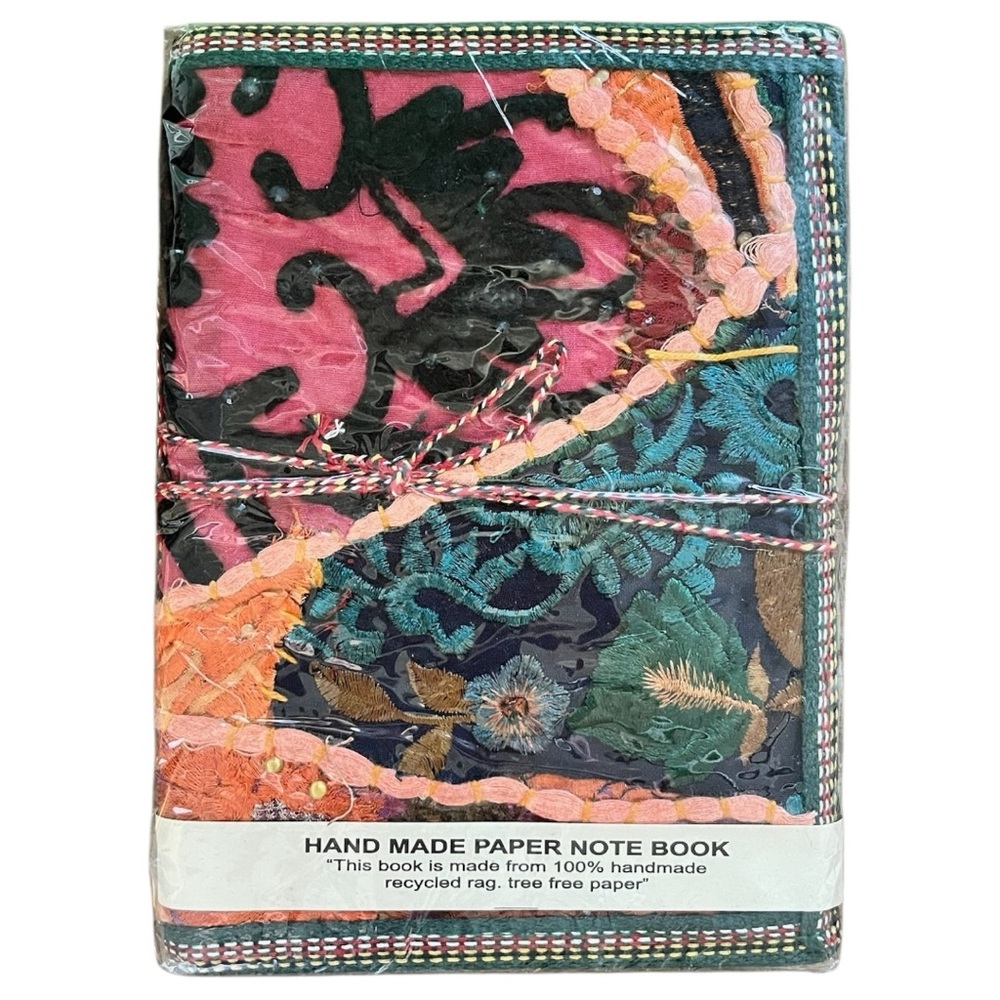 Handcrafted Sari Silk Journal · Tree-Free Paper · Zero Waste · Living Ritual